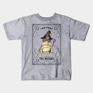 Frog Tarot Card The Magician Dark Academia Kids T-Shirt